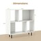 Costway Open Shelf Bookcase Mid Century Modern Cube Bookshelf with 4 Compartments Natural/White/Black
